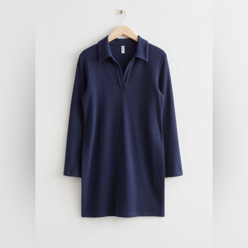 Collared Cotton Mini Dress